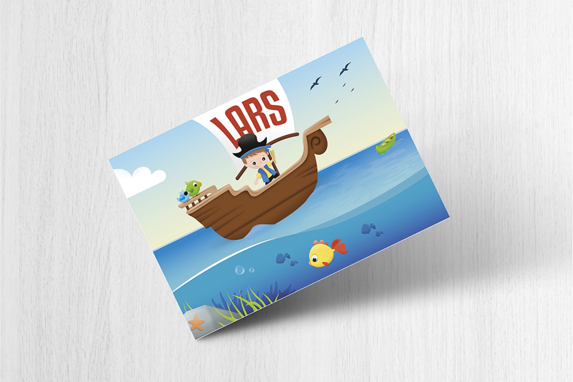 Schattig piraatje op zee